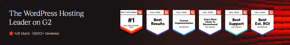 Kinsta G2 Hosting Leader Reviews